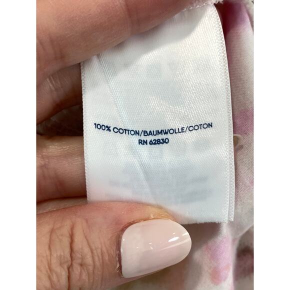 Lands End Cotton A-Line Long Sleeve Button Up Tunic Top Pockets Sz XL 18 Tie Dye - Picture 8 of 10